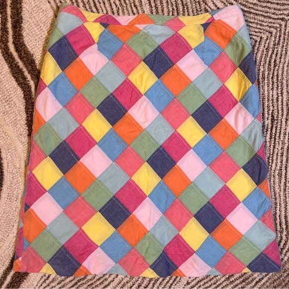 Brooks Brothers patchwork a-line skirt 💗 size 10 - Picture 1 of 5